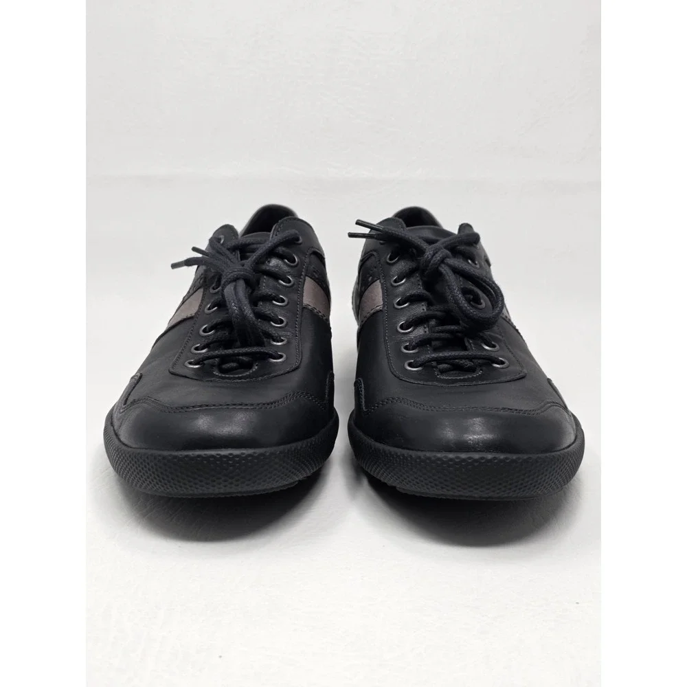 Mephisto Bonito Sneakers Mens Size 8 Leather Black & Tan Walking Casual Comfort